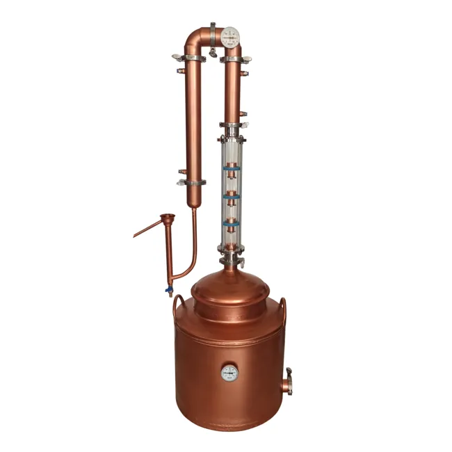 50 Litre Bubble Cap Kolonlu Bakır Damıtma Cihazı